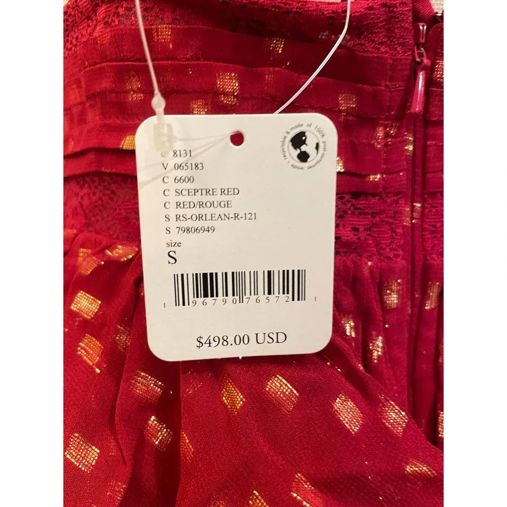 Free People's Rococo Sand Emi Long Dress in Red/Rouge, S - Picture 6 of 6